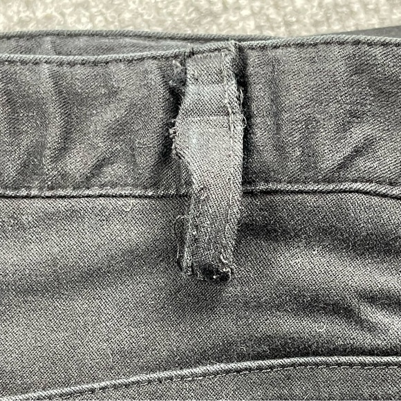 Theory Pants Womens 4 Black Straight Leg Flat Front Cotton Stretch Blend Pockets - Picture 11 of 11